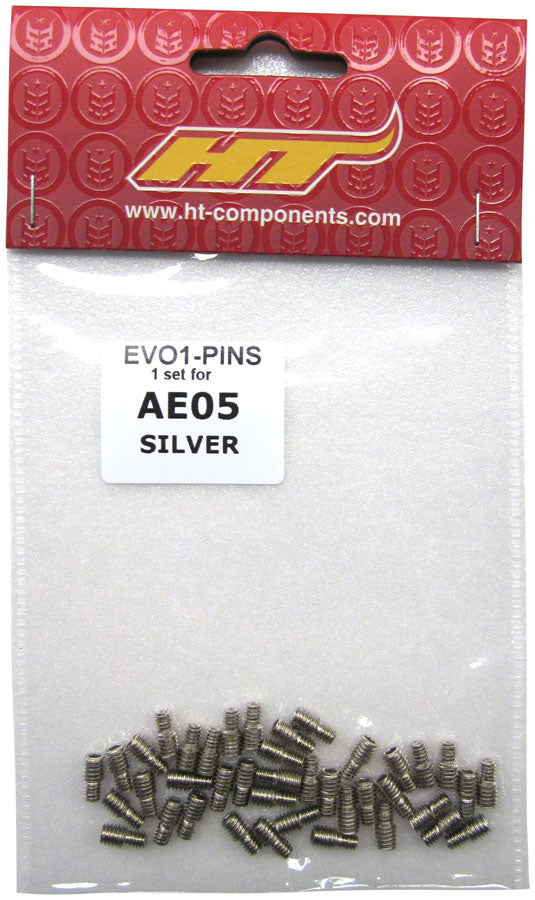 HT Components AE05(EV01) Pedal Pin Kit - Silver
