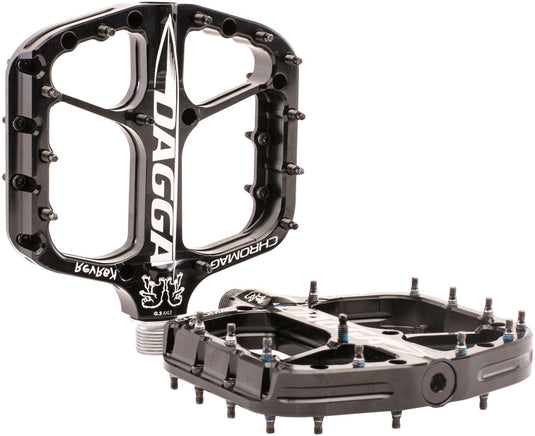 Chromag Dagga Platform Pedals Body: Aluminum Spindle: Cr-Mo 9/16 Black