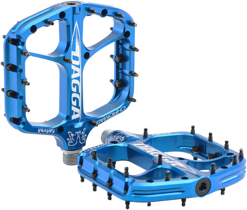 Chromag Dagga Platform Pedals Body: Aluminum Spindle: Cr-Mo 9/16 Blue
