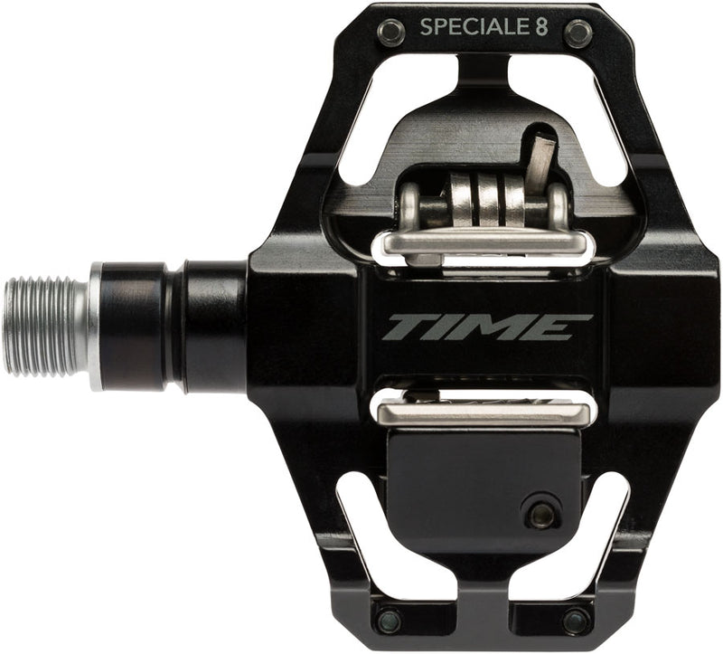 Load image into Gallery viewer, TIME Speciale 8 Pedals Body: Aluminum Spindle: Steel 9/16 Black Pair
