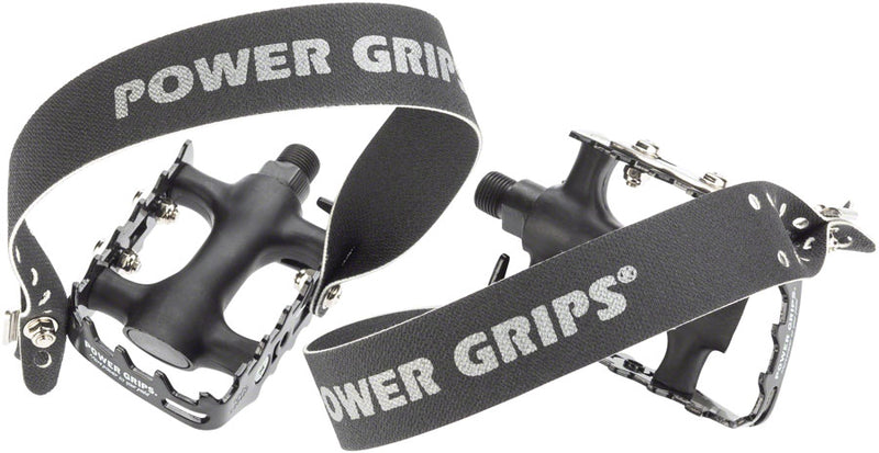 Load image into Gallery viewer, Power Grips Sport Pedal Kit - Plastic 9/16&quot; Black XL

