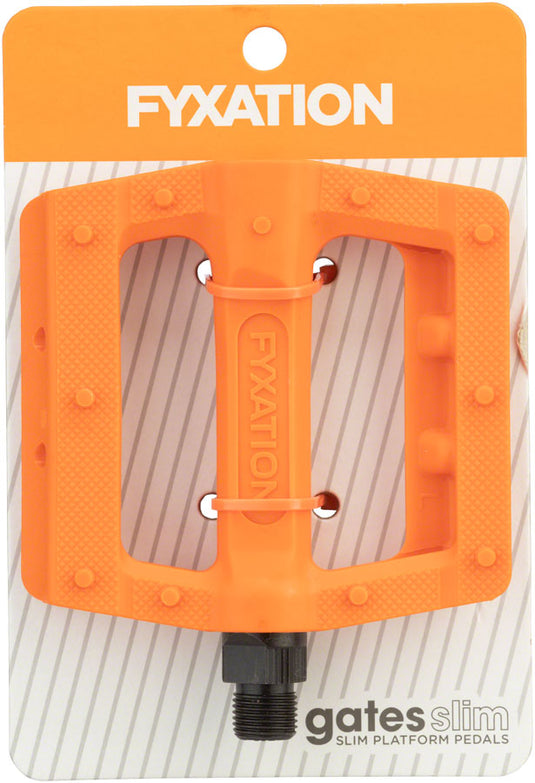 Fyxation Gates Slim Pedals - Platform Plastic 9/16" Orange
