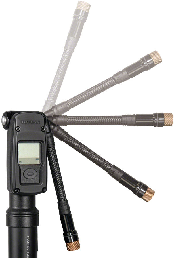 Load image into Gallery viewer, Topeak Mountain Digital Shock/Tire Mini Pump - 2Stage 300psi Black
