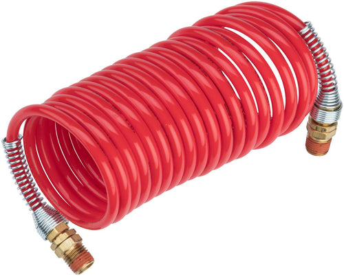 Prestacycle High Pressure Coil Hose: 12-foot Red