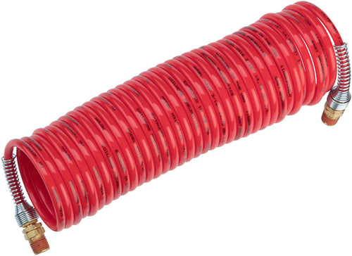 Prestacycle High Pressure Coil Hose: 25-foot Red
