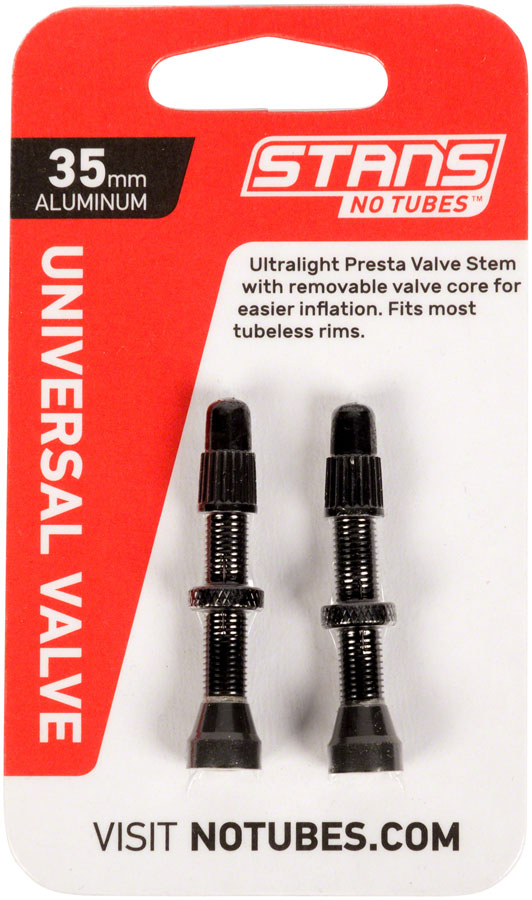 Load image into Gallery viewer, Stans NoTubes Alloy Valve Stems - 35mm Pair Black
