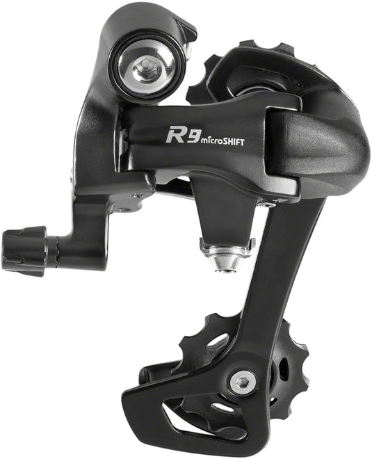 microSHIFT R9 Rear Derailleur - 9-Speed Long Cage Shimano Road Compatible BLK