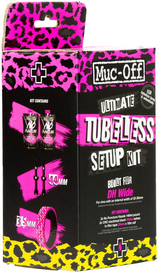 Load image into Gallery viewer, Muc-Off Ultimate Tubeless Kit - DH/Plus 35mm Tape 44mm Valves
