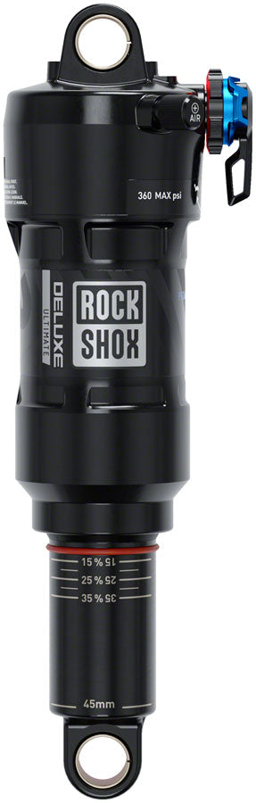 RockShox Deluxe Ultimate RCT Rear Shock - 190 x 45mm LinearAir 2 Tokens Reb/Low Comp 380lb L/O Force Standard