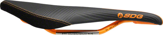 SDG Duster P MTN Saddle - Titanium Alloy Black/Orange