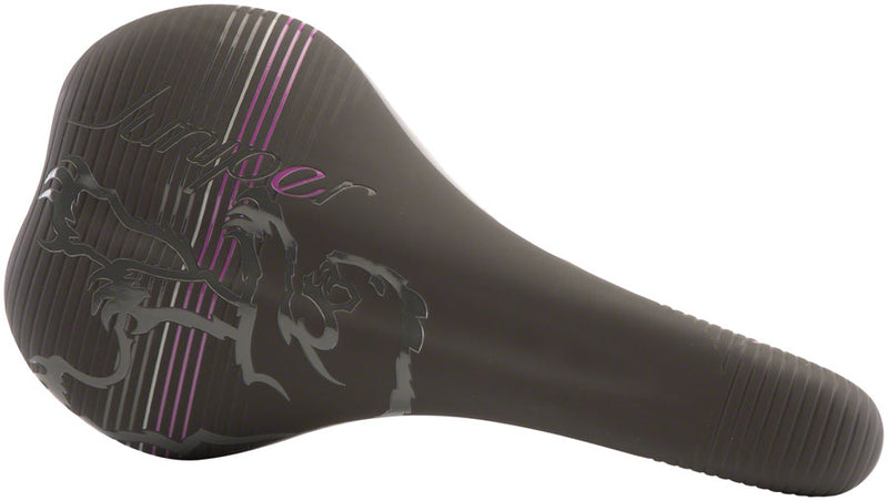 Load image into Gallery viewer, Chromag Juniper Saddle - Chromoly Black/Purple Womens
