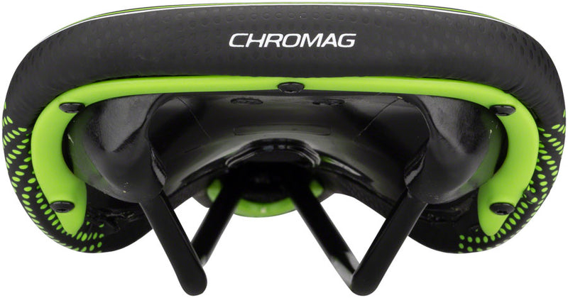 Load image into Gallery viewer, Chromag Trailmaster DT Saddle - Chromoly Black/Green

