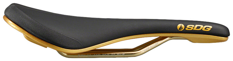 Load image into Gallery viewer, SDG Bel-Air V3 Galaxic Saddle Lux Rails Black/Gold
