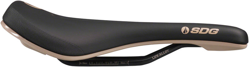 Load image into Gallery viewer, SDG Bel-Air V3 MAX Saddle - Lux-Alloy Black/Tan Sonic Welded Sides
