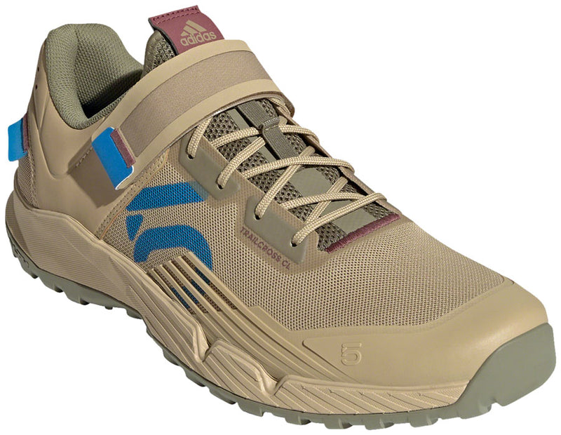 Load image into Gallery viewer, Five Ten Trailcross Mountain Clipless Shoes - Mens Beige Tone/Blue Rush/Orbit Green 11.5
