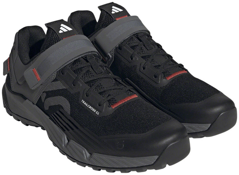 Load image into Gallery viewer, Five Ten Trailcross Mountain Clipless Shoes - Mens Core BLK/Gray Three/Red 12
