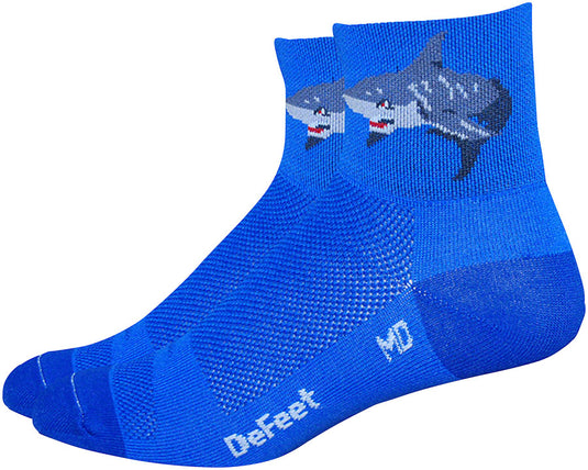 DeFeet Aireator Attack Socks - 3 inch Blue Small
