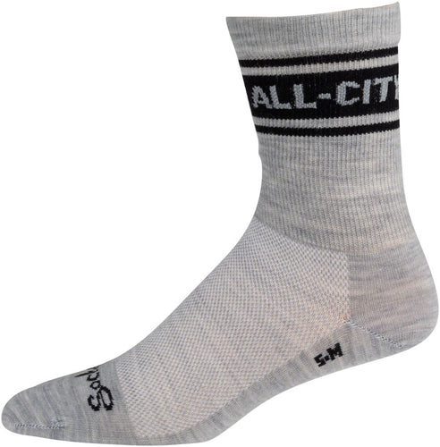 All-City Classic Wool Sock - Gray Black Small/ Medium