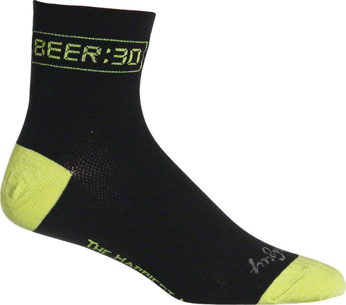 SockGuy Classic Beer:30 Socks - 3 inch Black Large/X-Large