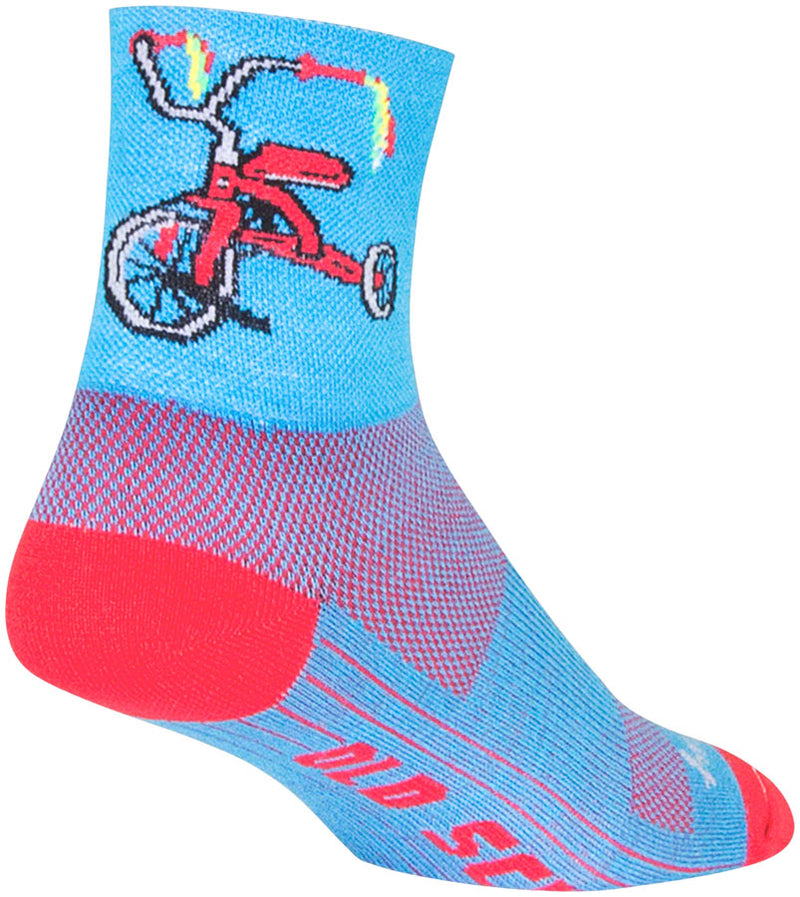 Load image into Gallery viewer, SockGuy Classic Trike Socks - 4&quot; Blue/Red Large/X-Large
