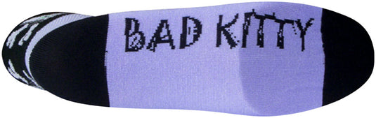 SockGuy Classic Bad Kitty Socks - 2" Purple Womens Small/Medium