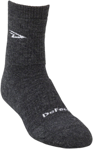 DeFeet Woolie Boolie D-Logo Socks - 4 inch Charcoal Small