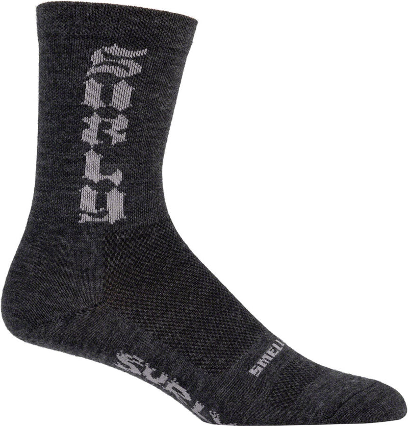 Load image into Gallery viewer, Surly Born to Lose Sock - Charcoal Small
