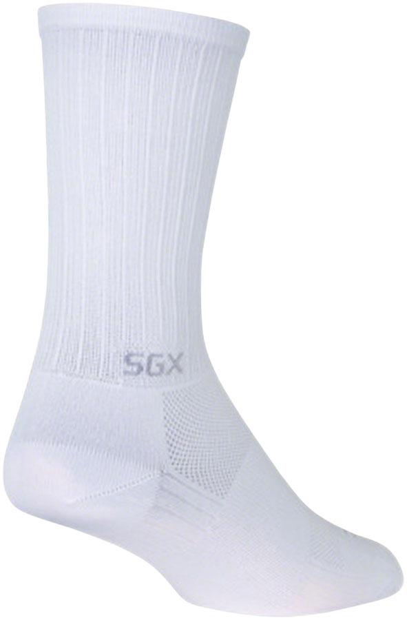 Load image into Gallery viewer, SockGuy SGX White Socks - 6&quot; White Small/Medium
