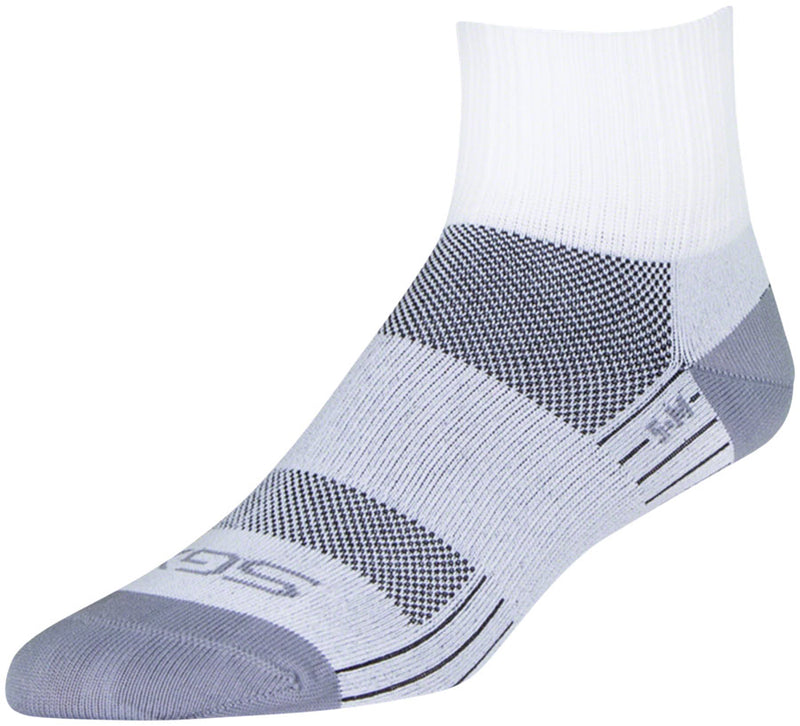 Load image into Gallery viewer, SockGuy SGX Salt Socks - 2.5&quot; White/Gray Small/Medium
