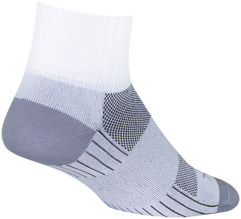 Load image into Gallery viewer, SockGuy SGX Salt Socks - 2.5&quot; White/Gray Small/Medium

