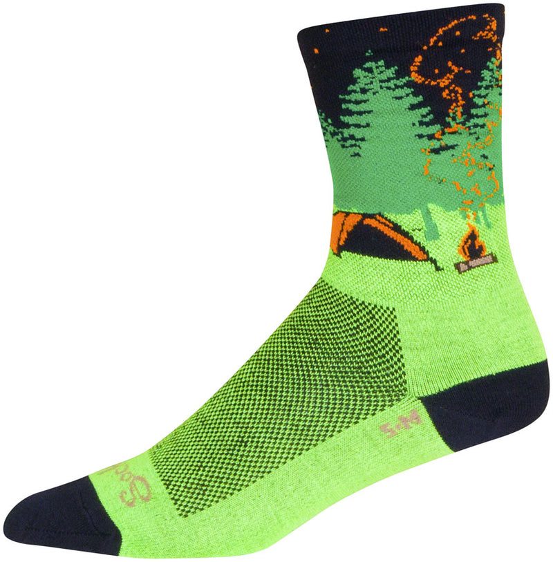 Load image into Gallery viewer, SockGuy Off the Grid Crew Socks - 6 inch Green/Black/Brown Large/X-Large
