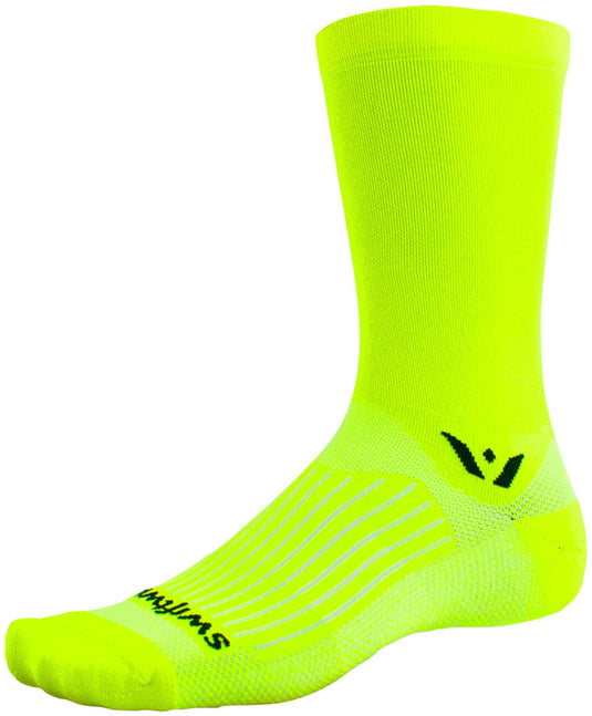 Swiftwick Aspire Seven Socks - 7" Hi-Viz Yellow Large