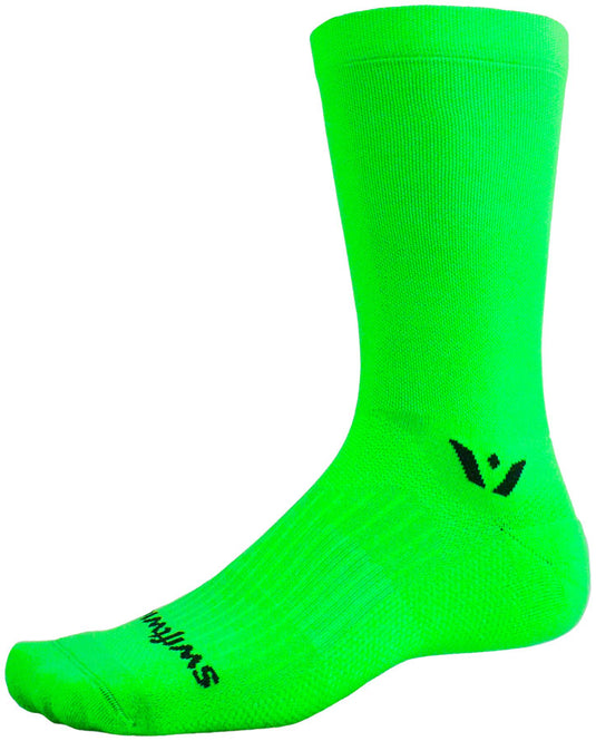 Swiftwick Aspire Seven Socks - 7" Lime Green Medium