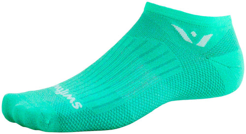Swiftwick Aspire Zero Socks - No Show Agave Green Large
