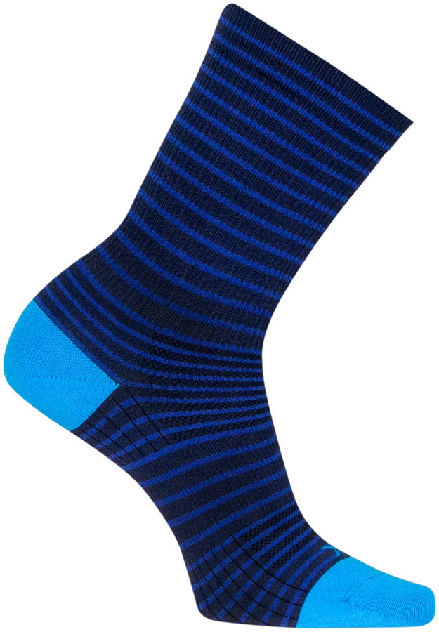 Load image into Gallery viewer, SockGuy Navy Stripes SGX Socks - 6 inch Navy Large/X-Large
