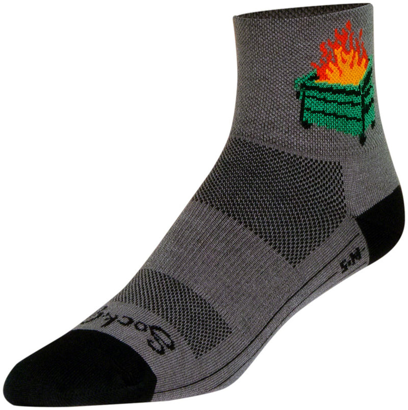 Load image into Gallery viewer, SockGuy 2020 Classic Socks - 3 inch Gray/Black Small/Medium
