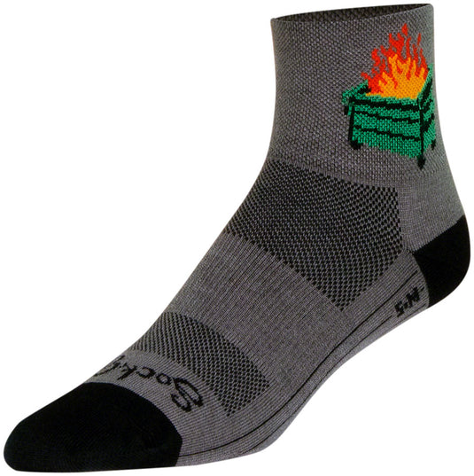 SockGuy 2020 Classic Socks - 3 inch Gray/Black Small/Medium