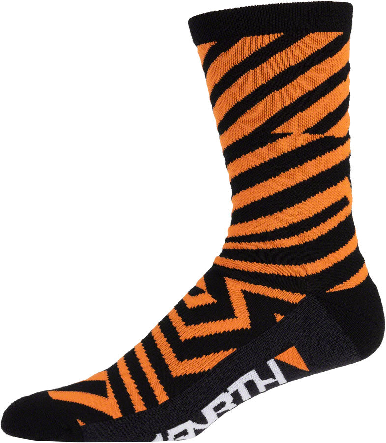 Load image into Gallery viewer, 45NRTH Dazzle Midweight Wool Sock - Orange Small
