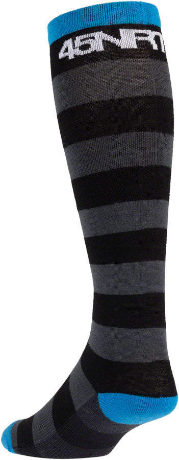 45NRTH Stripe Midweight Knee Wool Sock - Black Medium