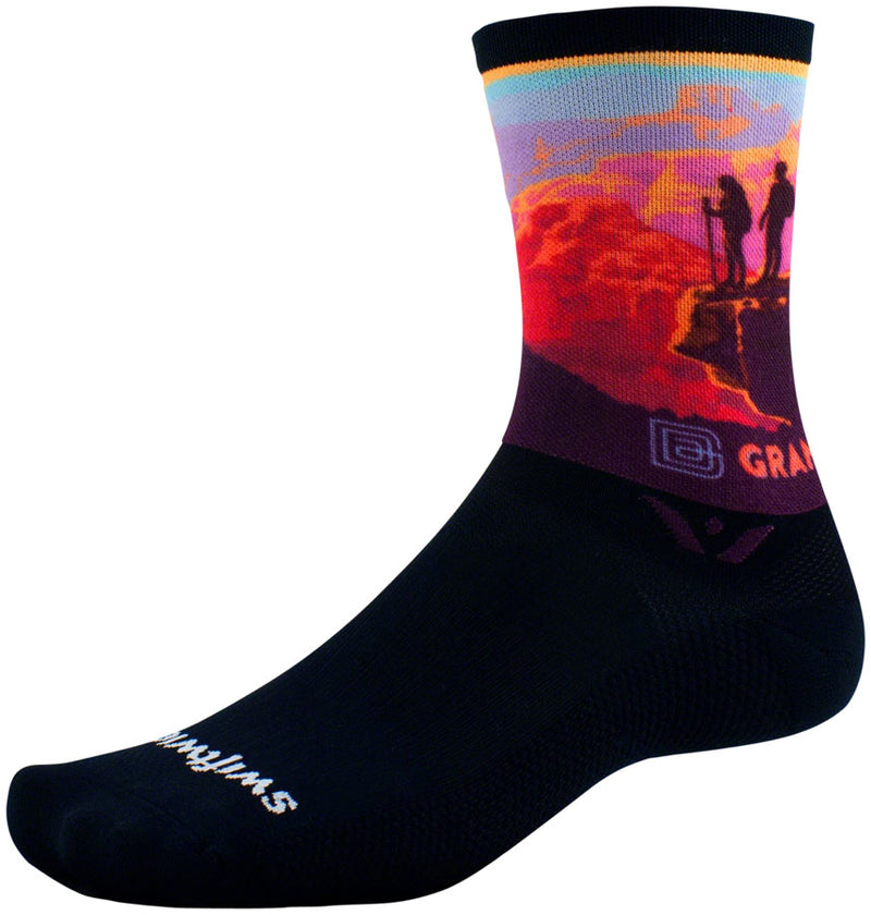 Load image into Gallery viewer, Swiftwick Vision Six Impression National Park Socks - 6&quot; Canyon Lookout Small
