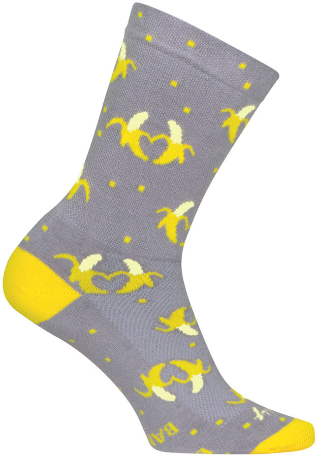 Load image into Gallery viewer, SockGuy Bananas Crew Sock - 6&quot; Large/X-Large
