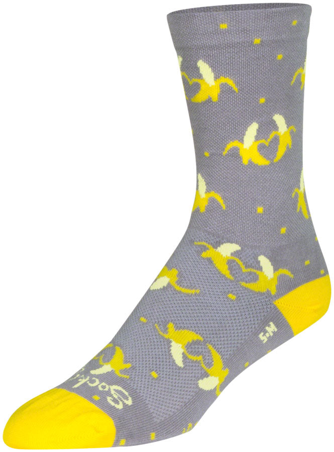 Load image into Gallery viewer, SockGuy Bananas Crew Sock - 6&quot; Large/X-Large
