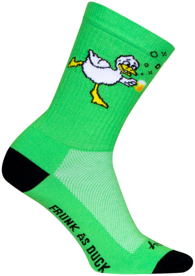 Load image into Gallery viewer, SockGuy Duck Face Crew Sock - 6&quot; Small/Medium
