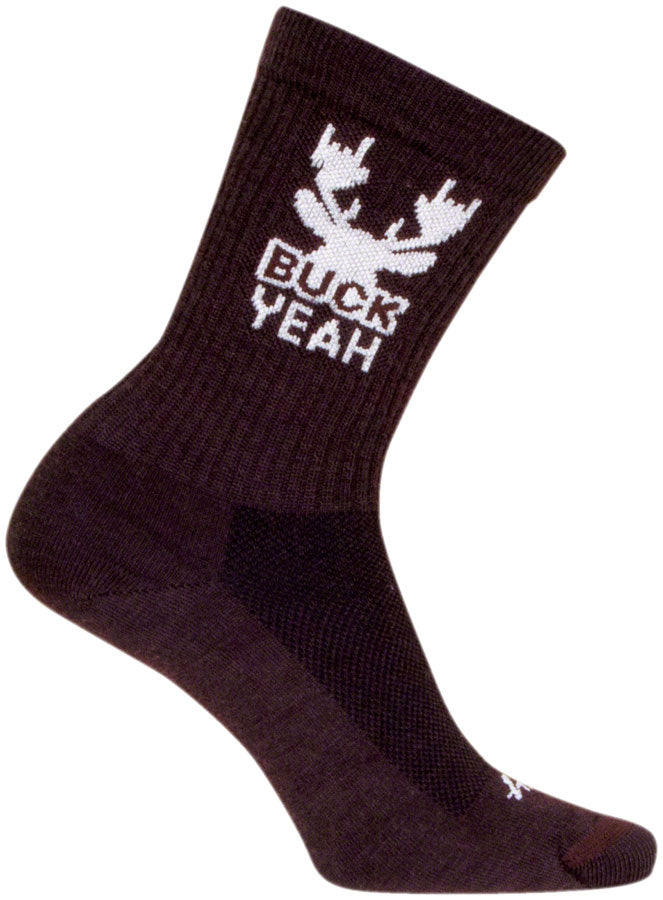 Load image into Gallery viewer, SockGuy Buck Yeah Wool Socks - 6&quot; Large/X-Large
