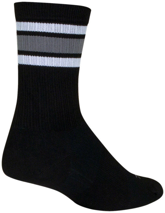 SockGuy SGX Throwback Socks - 6 inch Black Small/Medium