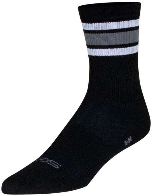 SockGuy SGX Throwback Socks - 6 inch Black Small/Medium