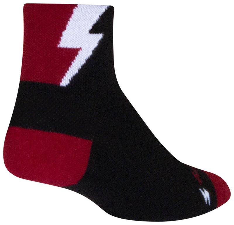 Load image into Gallery viewer, SockGuy Classic Bolt Socks - 3&quot; Red Large/X-Large
