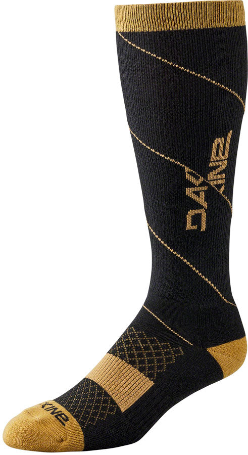 Dakine Berm Tall Crew Socks - Black/Tan Small/Medium
