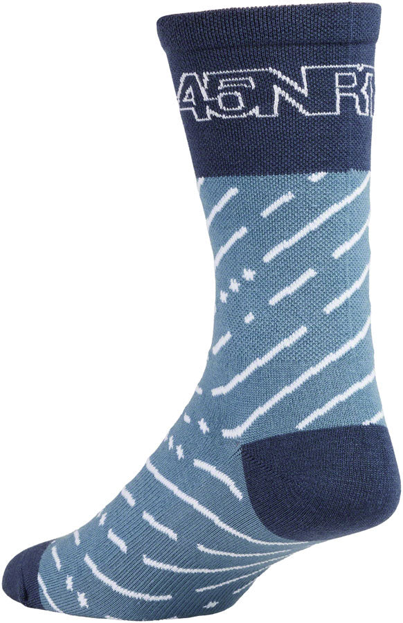 Load image into Gallery viewer, 45NRTH Snow Band Lightweight Wool Sock - Light Blue/Blue Large
