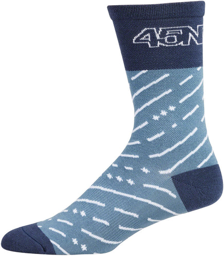 45NRTH Snow Band Lightweight Wool Sock - Light Blue/Blue Medium